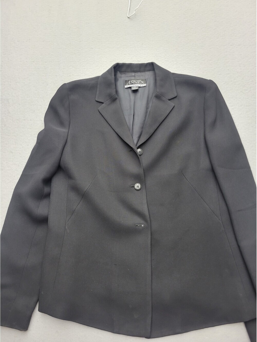 Annex Women's Coat Size 10 Black Basic Jacket Knit Solid Regular Casual